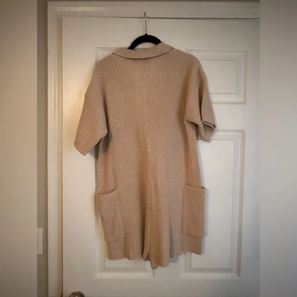NWOT Button-up Pocket Sweater Romper - Picture 6 of 6